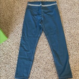 ZYIA Women's Blue Leggings with White Stripe NWOT